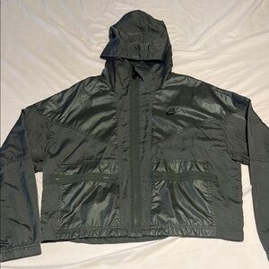 Nike Women’s Hooded Windbreaker Jacket - Dark Green